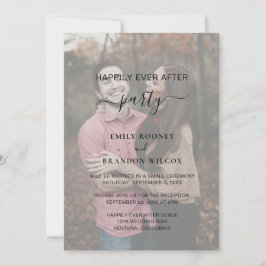 Invitación Recepción de Boda Moderna Simple Vellum Foto