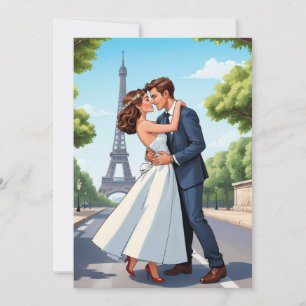 Invitación recepción de boda moderna y feliz después de la fu