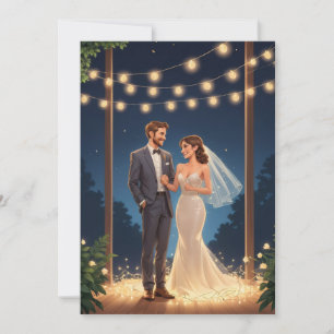 Invitación recepción de boda moderna y feliz después de la fu