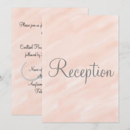 Invitación Recepción de Boda Monograma Rosado