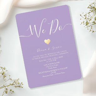 Invitación Recepción de Boda Morada