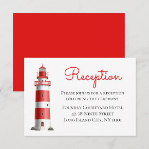 Invitación Recepción de Boda Náutica Faro Playa Verano
