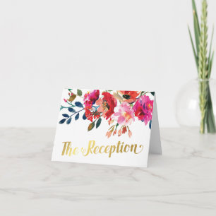 Invitación Recepción de Boda Nocturna con Acuarela Floral Dor