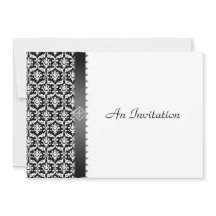 Recepción de boda nocturna Damasco blanco y negro