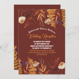 Invitación Recepción de boda otoño de Terracotta Wildflower