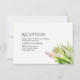 Invitación Recepción de boda personalizada, tulipán