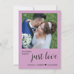 Invitación Recepción de Boda Photo Nothing Fancy Just Love