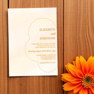 Invitación Recepción de Boda Puestas de Sol Naranja