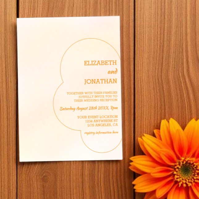 Invitación Recepción de Boda Puestas de Sol Naranja (Subido por el creador)