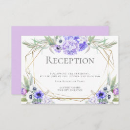 Invitación Recepción de Boda | Ramo Floral de Anémonas Violet