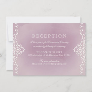 Invitación Recepción de boda romántica elegante malva vintage