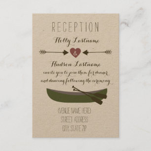 Invitación Recepción de Boda Rústica Cañoa + Flechas