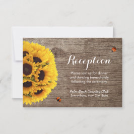 Invitación Recepción de Boda Rústica de Madera de Granero de 