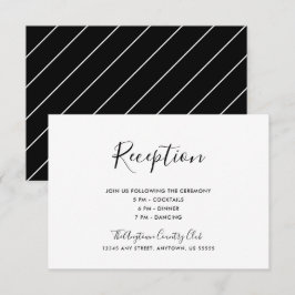 Invitación Recepción de boda sencilla y elegante en blanco y 