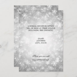 Invitación Recepción de Boda Silver Winter Wonderland