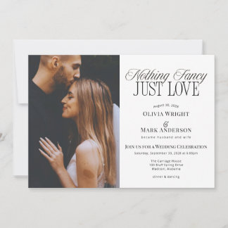 Invitación Recepción de Boda Sin Adornos Solo Amor
