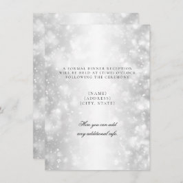 Invitación Recepción de Boda Solo Luces Plateadas Brillantes