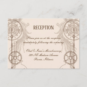 Invitación Recepción de Boda Steampunk