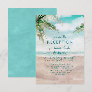 Invitación Recepción de Boda Tropical Island Breeze