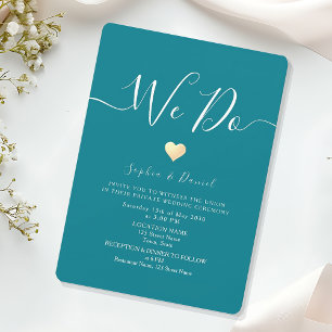 Invitación Recepción de Boda Turquesa