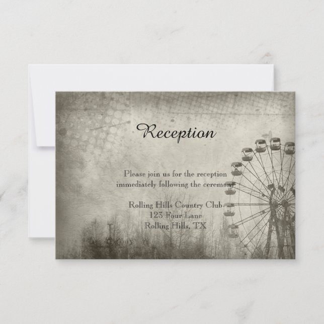 Invitación Recepción de bodas con gorro en el carnaval Steamp (Anverso)