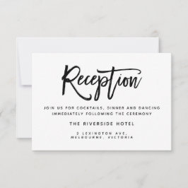 Invitación Recepción de bodas con tipografía de pincel