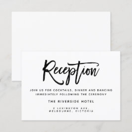 Invitación Recepción de bodas con tipografía de pincel