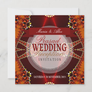 Invitación Recepción de bodas de Bollywood