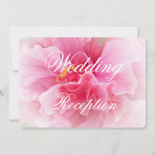 Invitación Recepción de bodas de diseño floral rosa