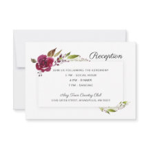 Recepción de bodas de flores de Borgoña