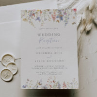 Recepción de bodas de flores silvestres multicolor