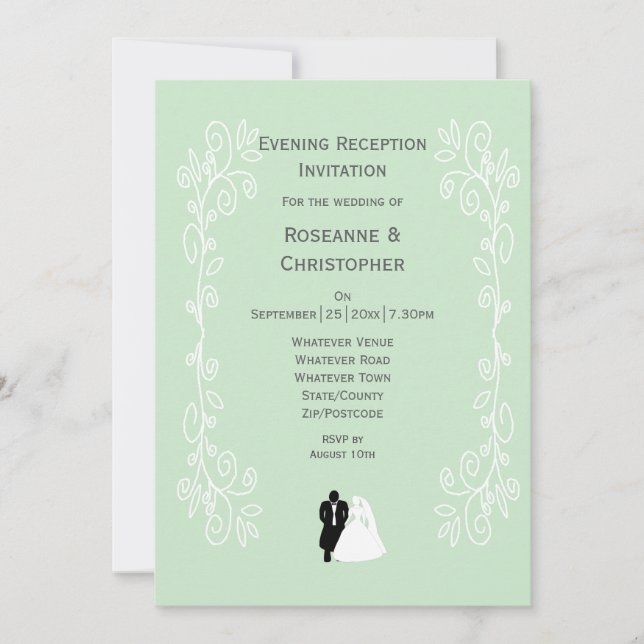 Invitación Recepción De Bodas De Madera Y Madera (Anverso)