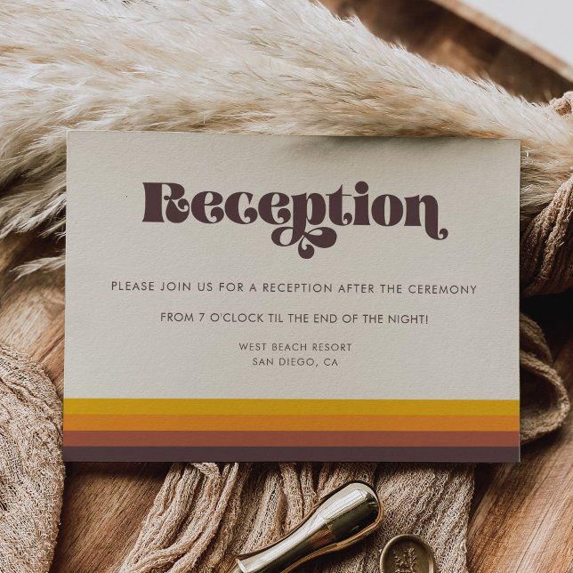 Invitación Recepción de bodas de mediados del siglo XX retro (Subido por el creador)