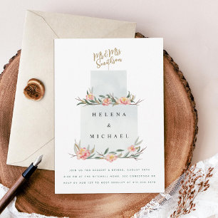 Invitación Recepción de bodas de pasteles bodas