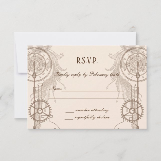 Invitación Recepción de bodas de vapor (Anverso)