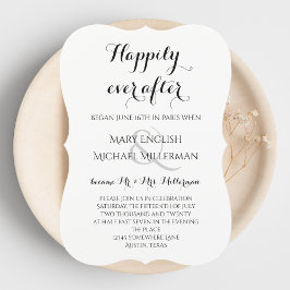 Invitación Recepción de bodas después Felices para siempre
