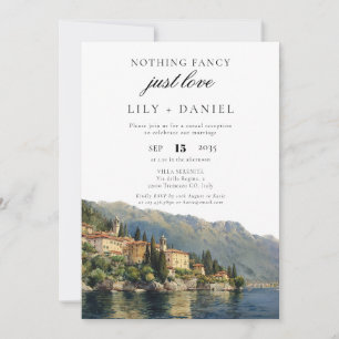 Invitación Recepción de bodas Elopement Lake Como Italy