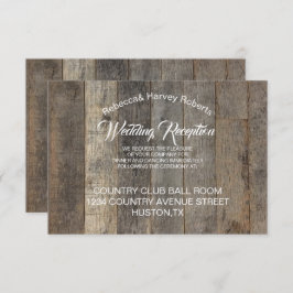 Invitación recepción de bodas en granos de madera del país oc