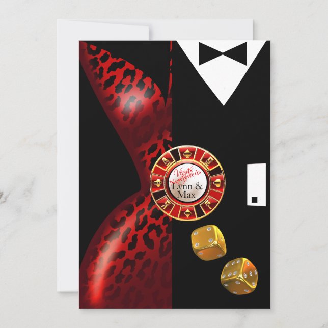 Invitación Recepción de bodas en Las Vegas Art Deco | negro r (Anverso)