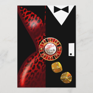 Invitación Recepción de bodas en Las Vegas Art Deco   negro r