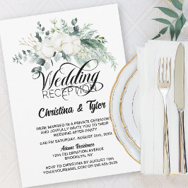 Invitación Recepción de bodas Eucalyptus Greenery