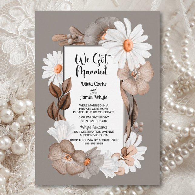 Invitación Recepción de Bodas Florales de Otoño (Subido por el creador)