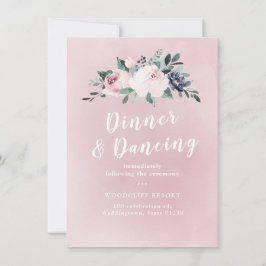 Invitación Recepción de bodas floridas botánicas florecientes