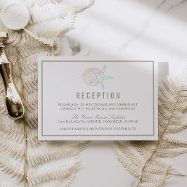 Invitación Recepción de bodas para pasteles de mar