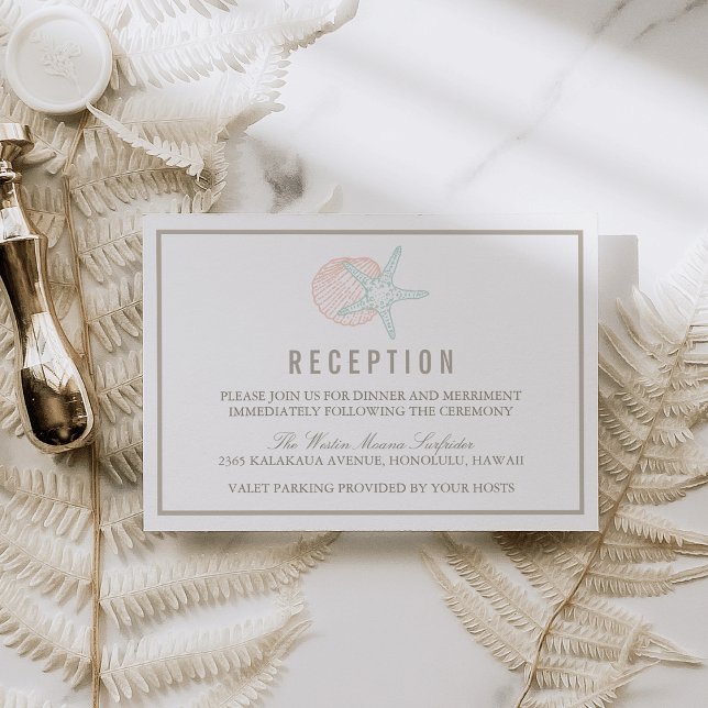 Invitación Recepción de bodas para pasteles de mar (Subido por el creador)