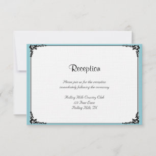 Invitación Recepción de bodas Robin Egg Blue Posh