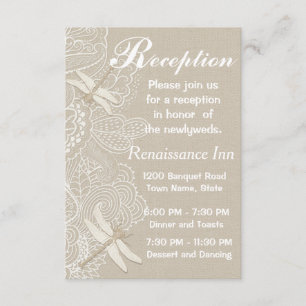 Invitación Recepción de Bodas Rústicas en Burlap y Lace