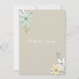 Invitación Recepción de bodas sólo flores de primavera rústic