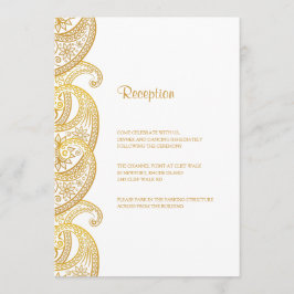 Invitación Recepción de Bodas Tradicionales de Paisley de la 