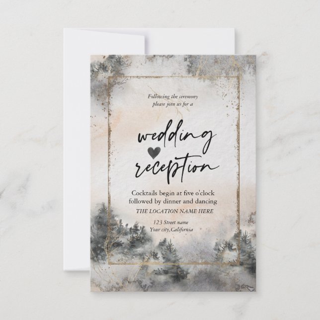 Invitación Recepción de bosques forestales (Anverso)